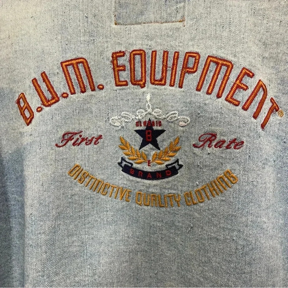 Vintage U.M. B-54 Equipment VTG Men's Denim Varsity Jacket Size Medium - Picture 12 of 16